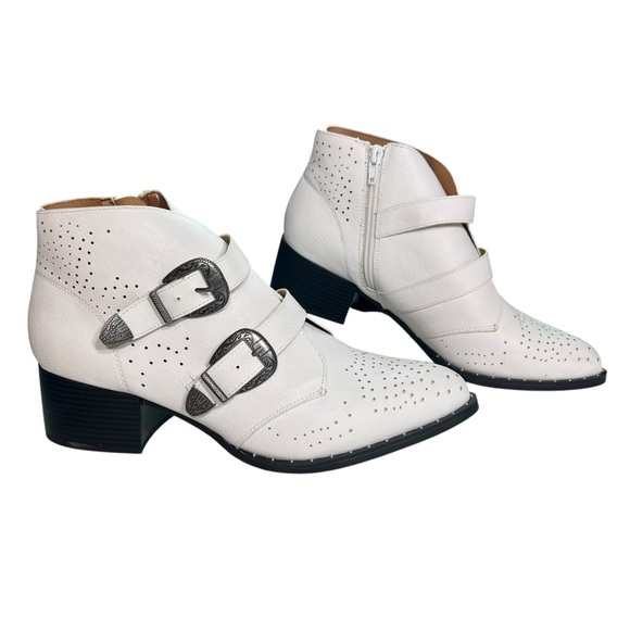 Qupid from Buckle Ankle Boots Buckle Western Boho Rodeo Booties - Picture 12 of 12